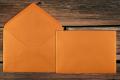[350709] Briefhüllen 156x220 mm Nassklebend Metallic Orange Glow 120 g/qm